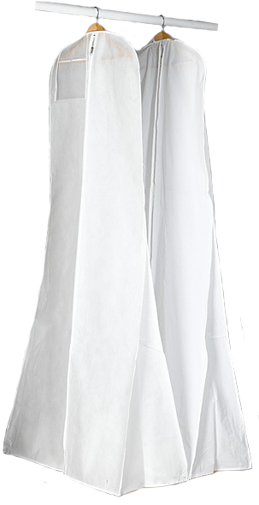 AliceHouse White New Breathable Wedding Gown Train Formal Dress Garment Bag with a Clear Pocket 69
