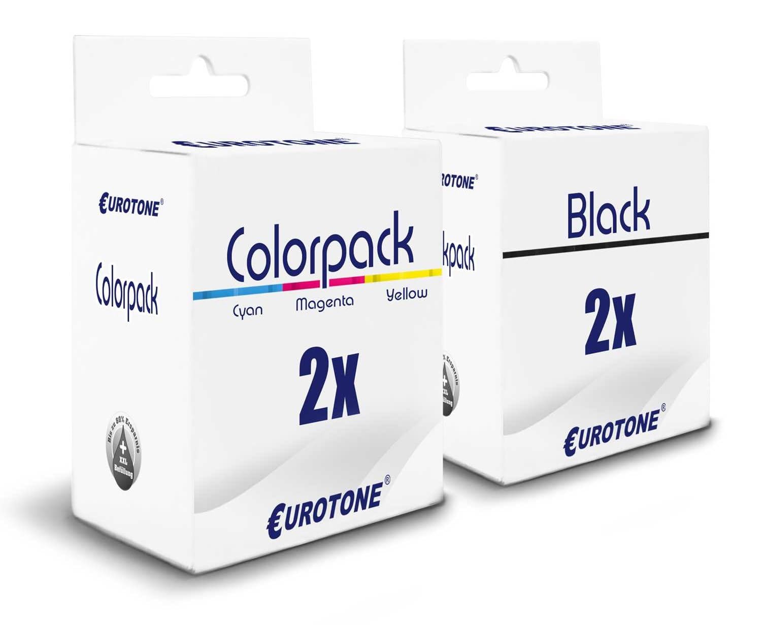 4x Müller Printware cartucce d'inchiostro per HP F 2130 sostituisce 302XL CMYK tutti i colori Ink Cartridges Tinten
