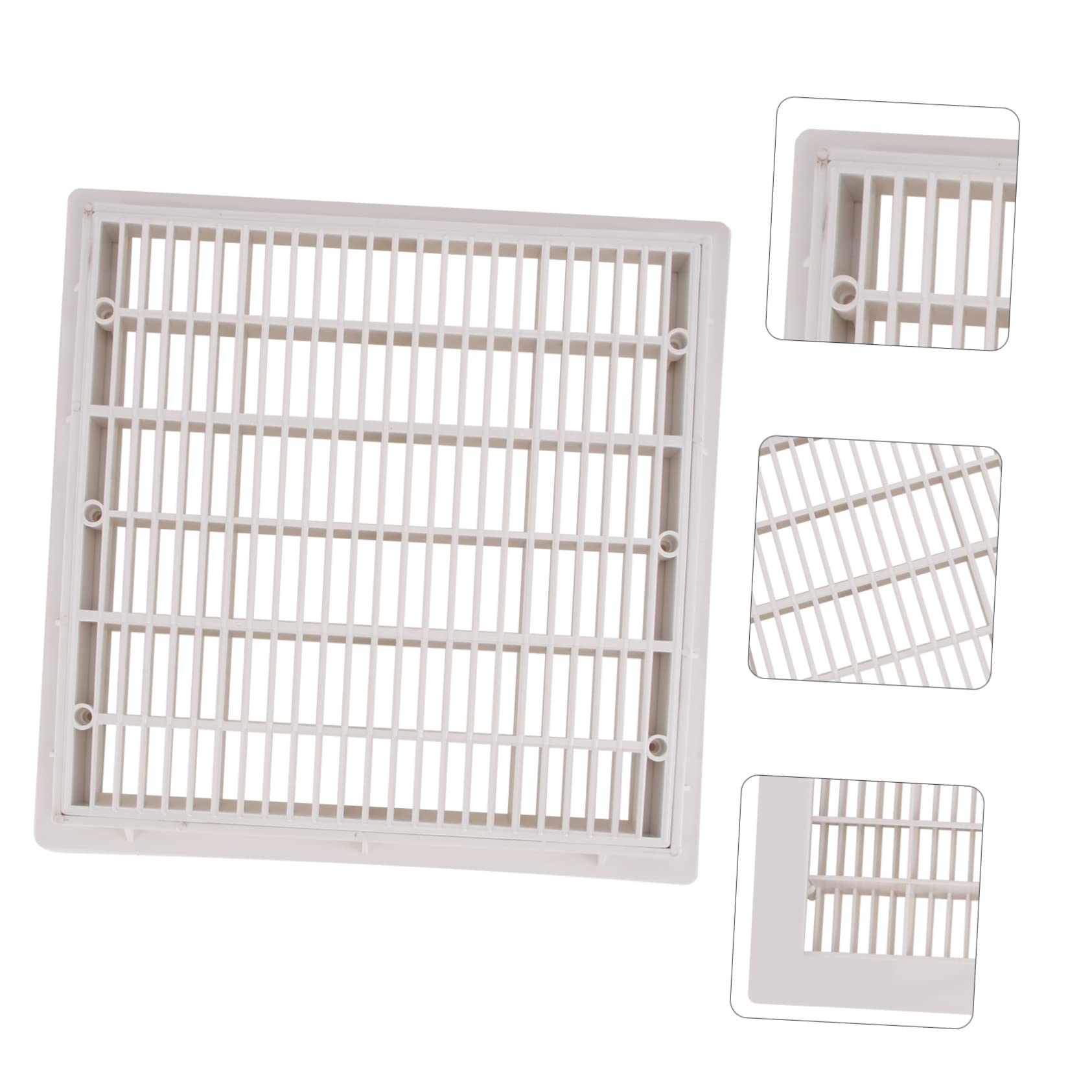 YARNOW Desagüe de Fondo de Piscina Cuadrado de 9 Pulgadas, Plástico Blanco