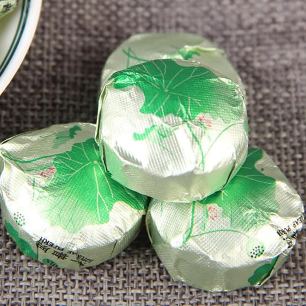 HQZMCTE Liść Lotosu Dojrzała Herbata Pu'er, Czarna Herbata, Mini Pu'er Tuocha Do Łatwego Parzenia, Długotrwały Aromat (1000g)