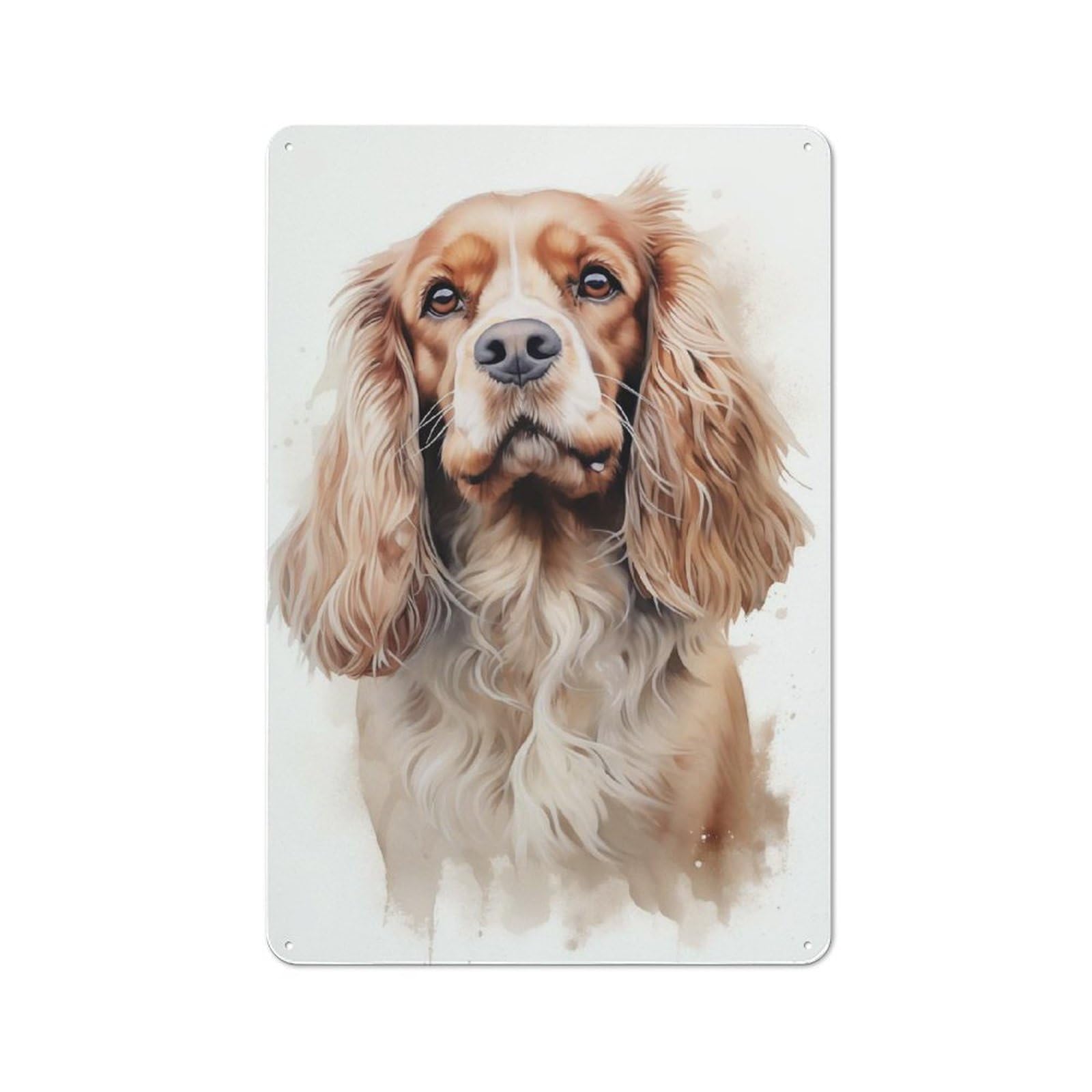 Bar Wall American Cocker Dog Decorative Metal Plaque, Wall Decor for Home Pub, Dining Room Or Drinks Area, 30x20cm