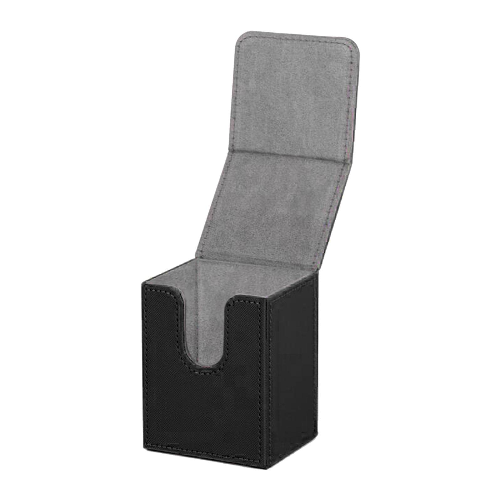 WOVEBIUS Trading Card Deck Box Organizer Storage Holder Holds 100+ Card for Card Black,104x83x80mm