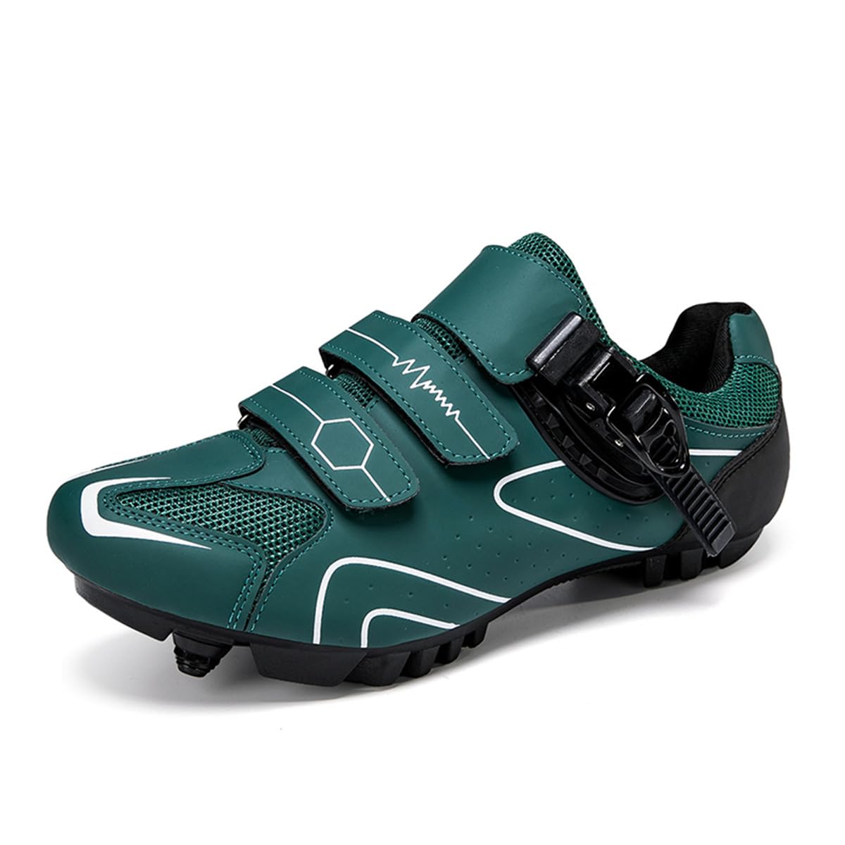 Hixingo Zapatilla de Ciclismo MTB Hombre Mujer Zapatos Bicicleta Montaña Exterior, Respirables Zapatillas de Ciclismo Adulto Unisex Compatibles SPD Lock System, 36-47EU