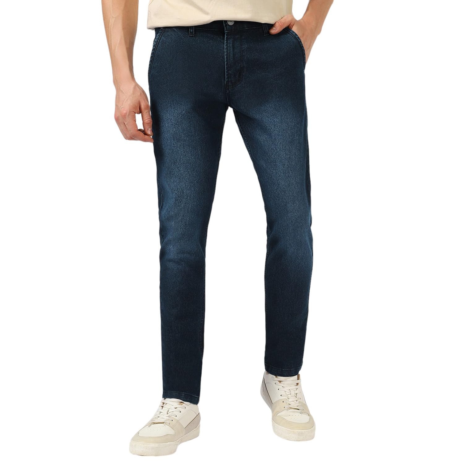 Men Mid Rise Slim Jeans (Epssprcrs-Carblue-38_Carbon Blue)