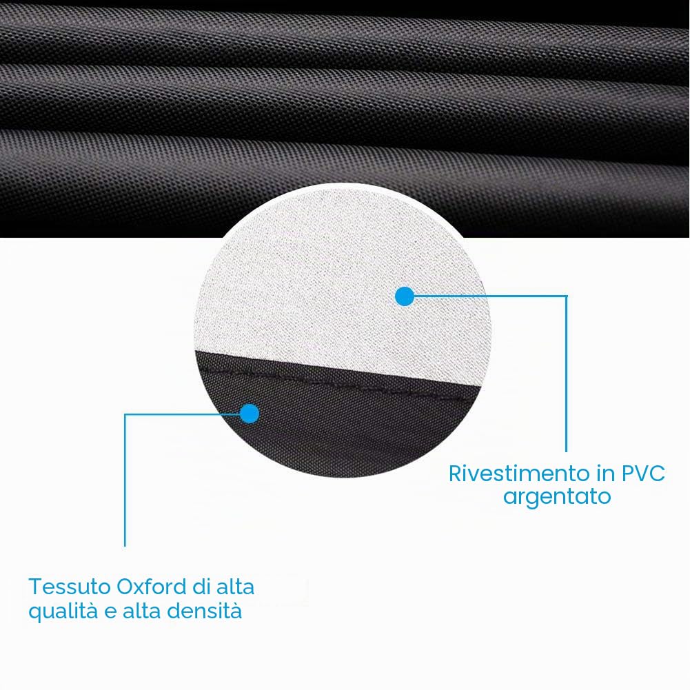 Copertura per conigliera, resistente 210D Copertura termica per conigliera Copertura per coniglietto Perfetta vestibilità con finestra a punta - 180 cm L x 52 cm B x 86 cm H