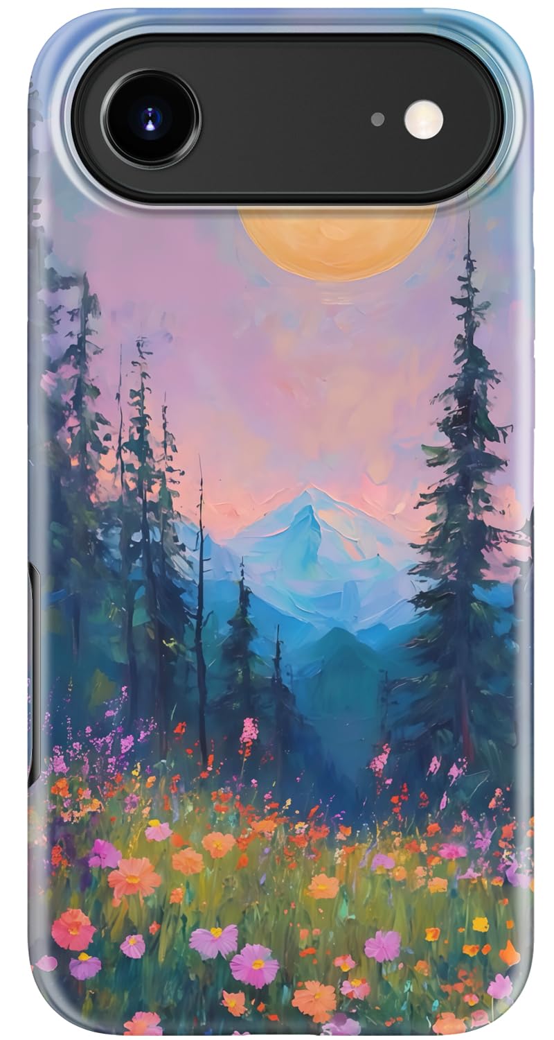 Goodon for iPhone 17 Pro Max Case Cute, Preppy Floral Design,Slim Silicone Protective Hard Cover, Wireless Charging Compatible Aesthetic Glossy Y2K Phone Cases for Women Girls, Marbled Floral Veins — view 86