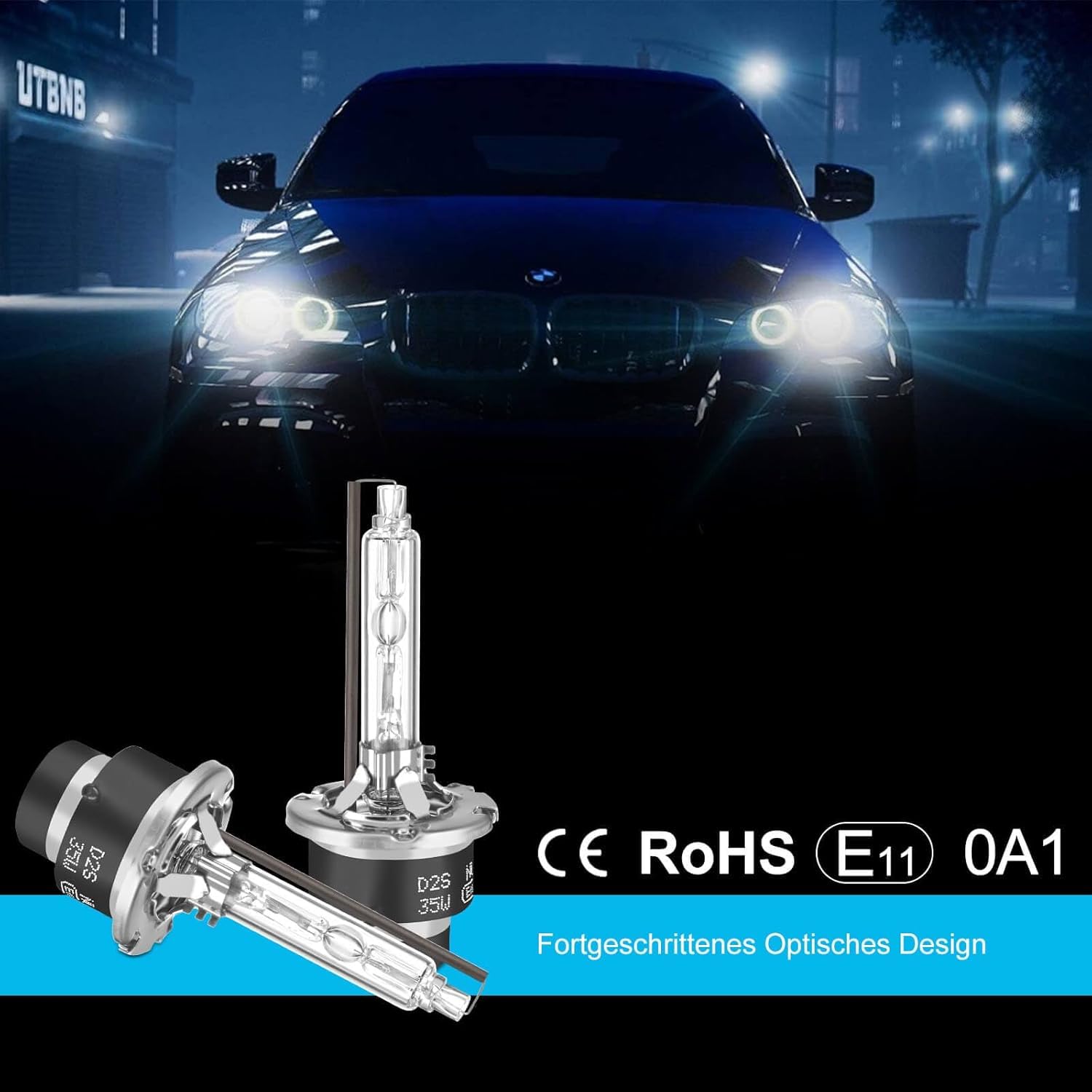 D2S Xenon Brenner mit StVZO Zulassung - Lampa anty-UV Scheinwerfer - 35W Weißlicht Scheinwerfer Auto Glühlampen 2 sztuki
