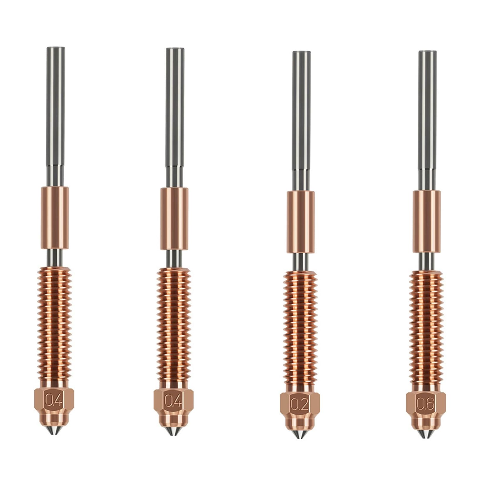 Lot de 4 buses à changement rapide pour K2 Plus/K2/K2 Pro, Imprimante 3D embout en acier trempé et alliage de titane pour K2 Plus, Hi