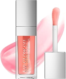 EHIOG Moisturizing Lip Oil, Hydrating Plumping Lip Glow Oil, Tinted Lip Balm Lip Care Transparent Toot Lip Oil, Lip Care, Dry Lip's Moisturizing Hydrating And Nourishing(1#Pink)