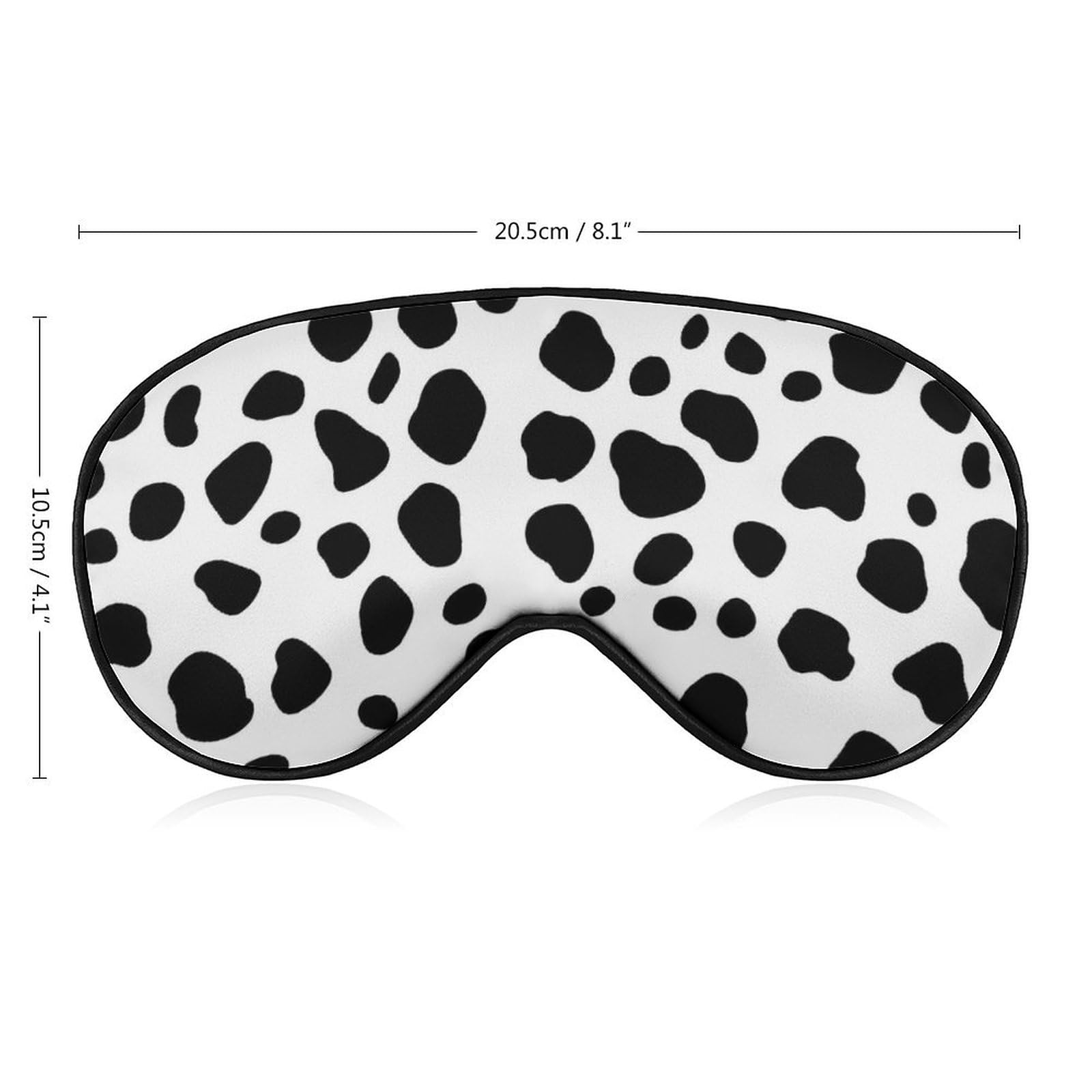 Dalmatian White and Black Pattern Sleep Mask Eye Shade Cover Adjustable Strap for Travel Lunch Break Women Men