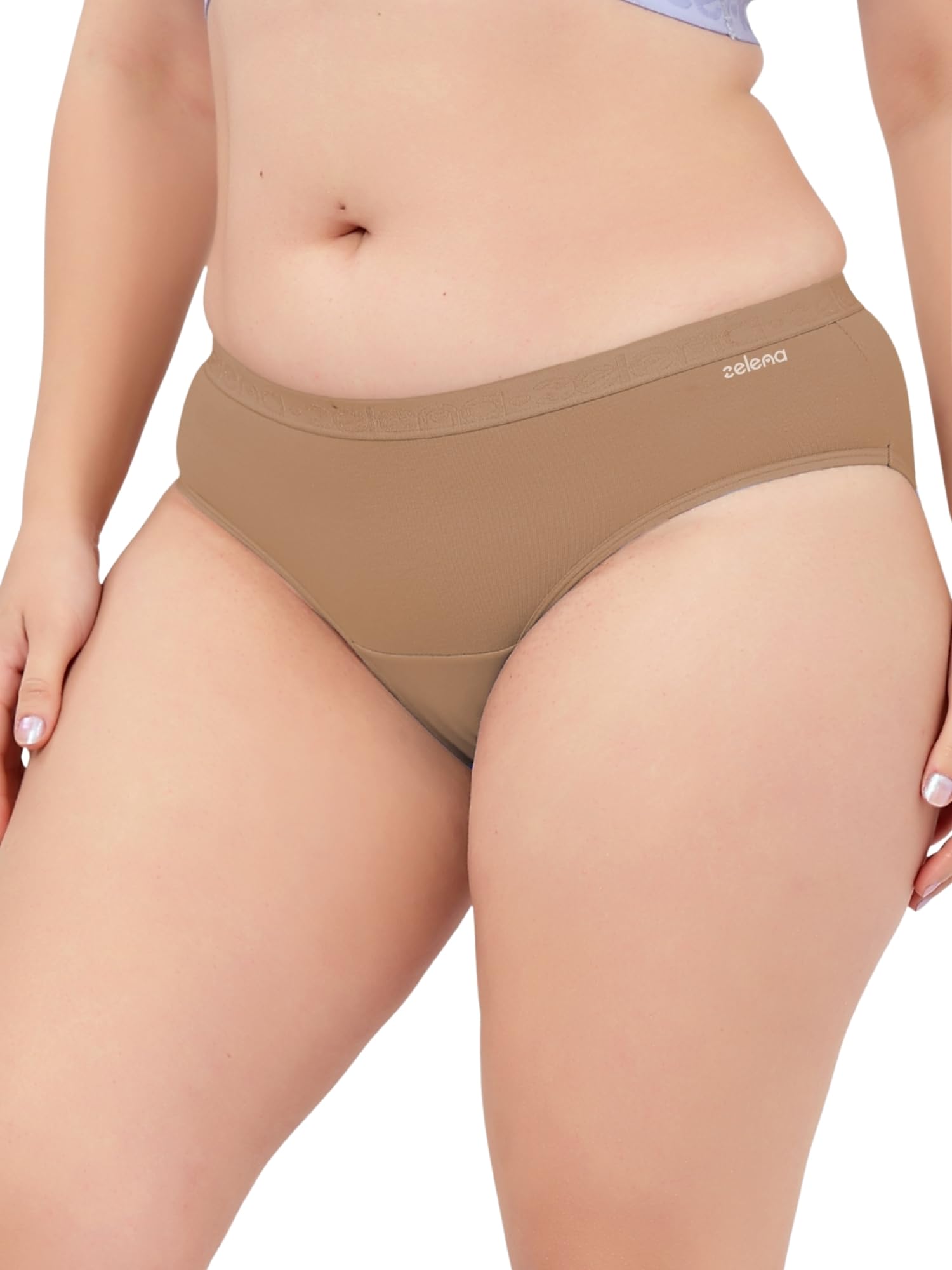 zelena Cotton Mid Rise Hipster Panty for Women | 3 Layer Supima Cotton Gusset for All Day Comfort I Gentle Shaping, Extra Bum Coverage, Soft & Broad Waistband I Comfortable Panty for Everyday-picture-43