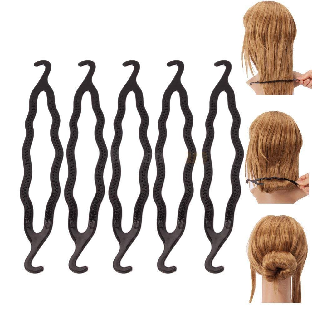 PS CREATIONS Twist Holder Clip Magic Roll Bun Hair Twist Braid Tool (Pack of 5)