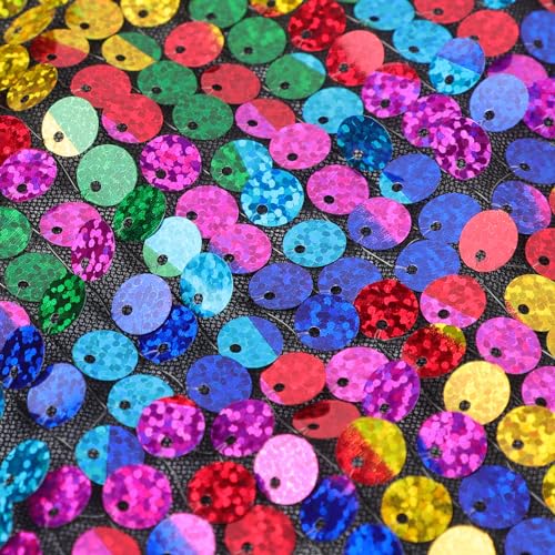 MioCloth Shiny Sequin Tassels Scarf for Women Carnival Party Sparkle Neck Scarf Shawl Neckerchief for Nightclub Costume4