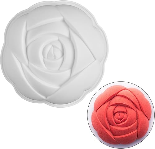 Pure Vie Molde de silicona antiadherente a prueba de fugas de 6.69 pulgadas para pasteles de Navidad, aniversario, cumpleaños, pan, magdalenas,