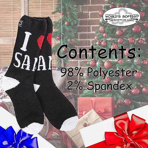 Image of World's Softest Cozy Collection Crew Socks - Smooth Multi Colors Cozy Socks - Knit Top Holiday Spirit Fashion Socks