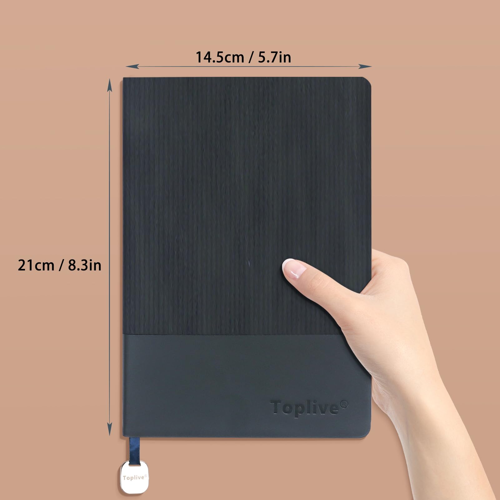 Amazon | Toplive A5 手帳 ソフトレザーカバー プレミアム厚手 
