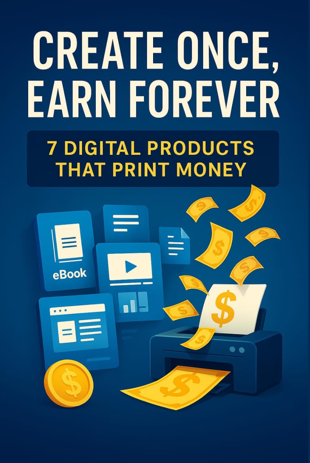 Create Once, Earn Forever: 7 Digital Products That Print Money: Step-by-Step Guide to Building Passive Income by Creating and Selling Digital Products ... and Scale Multiple Online Income Streams —)