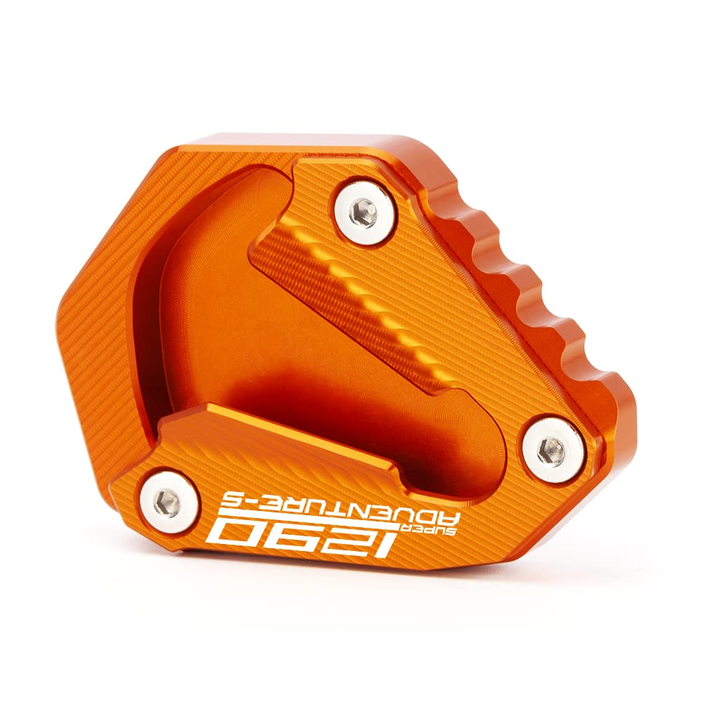 Modeer compatibile con KTM 1290 Super Adventure S 2021 2022 Moto CNC Supporto Piastra di prolunga Cavalletto laterale Pad 1290 ADV 1290adv s 1290S Accessori (arancione)