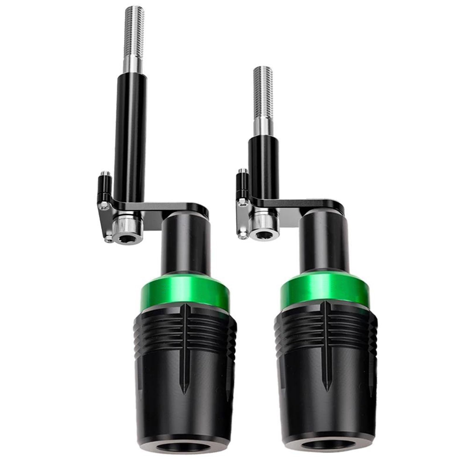 Tamponi Paratelaio Protezioni Per Kawasaki Per Ninja 500 500SE Z500 2025 2024 Moto Paratelaio Crash Pad Protezione Dalla Caduta Scarico Slider(Frame Sliders-Green)