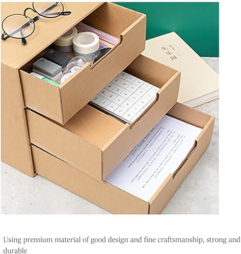 Miniatura 6 de STOBOK Organizador de cajones de escritorio archivador organizador de escritorio de oficina de 3 niveles bandeja de papel clasificador de papel