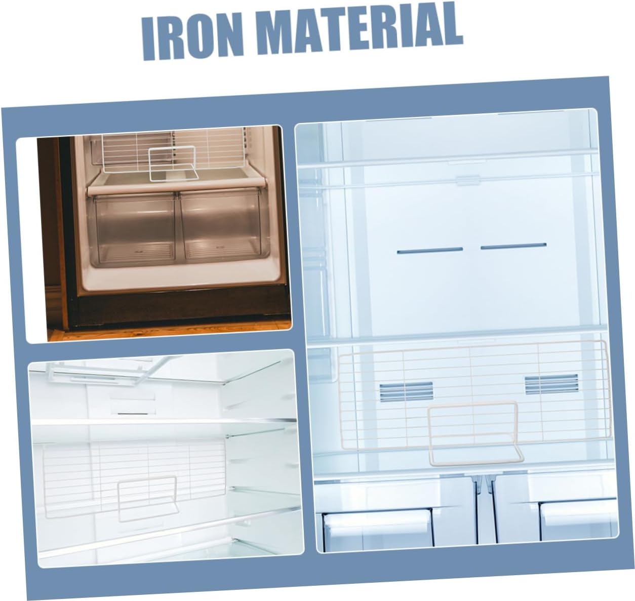 2sets Refrigerator Partition Divider Fridge Mesh Separator Metal Freezer Organizer Iron Mesh Fridge Divider for Chest Freezer