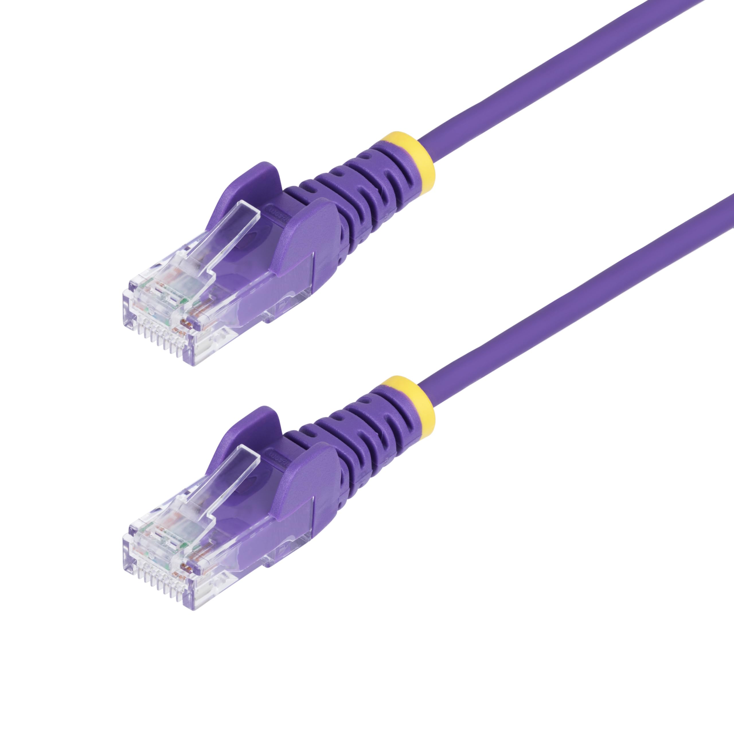 StarTech.com 1.5m Purple Slim CAT6 Ethernet Cable, Snagless RJ45, LSZH, 28AWG Pure Bare Copper, Slim Network Patch Cable/Cord