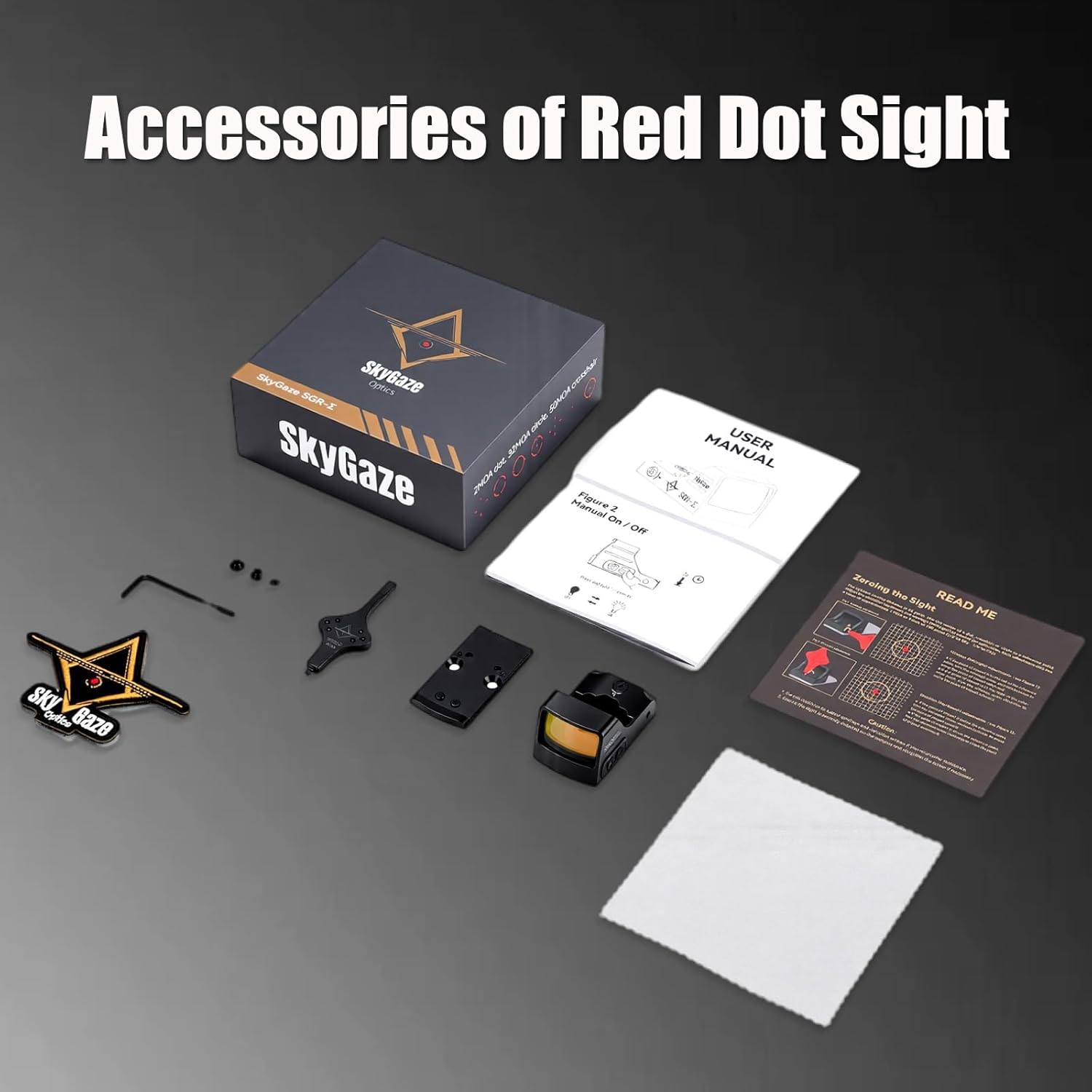 General Red Dot Sights, 2 MOA Dot & 32 MOA Circle Reticle, Motion-Activated Long Battery Life for Pistols, Made of 7075 Aluminum
