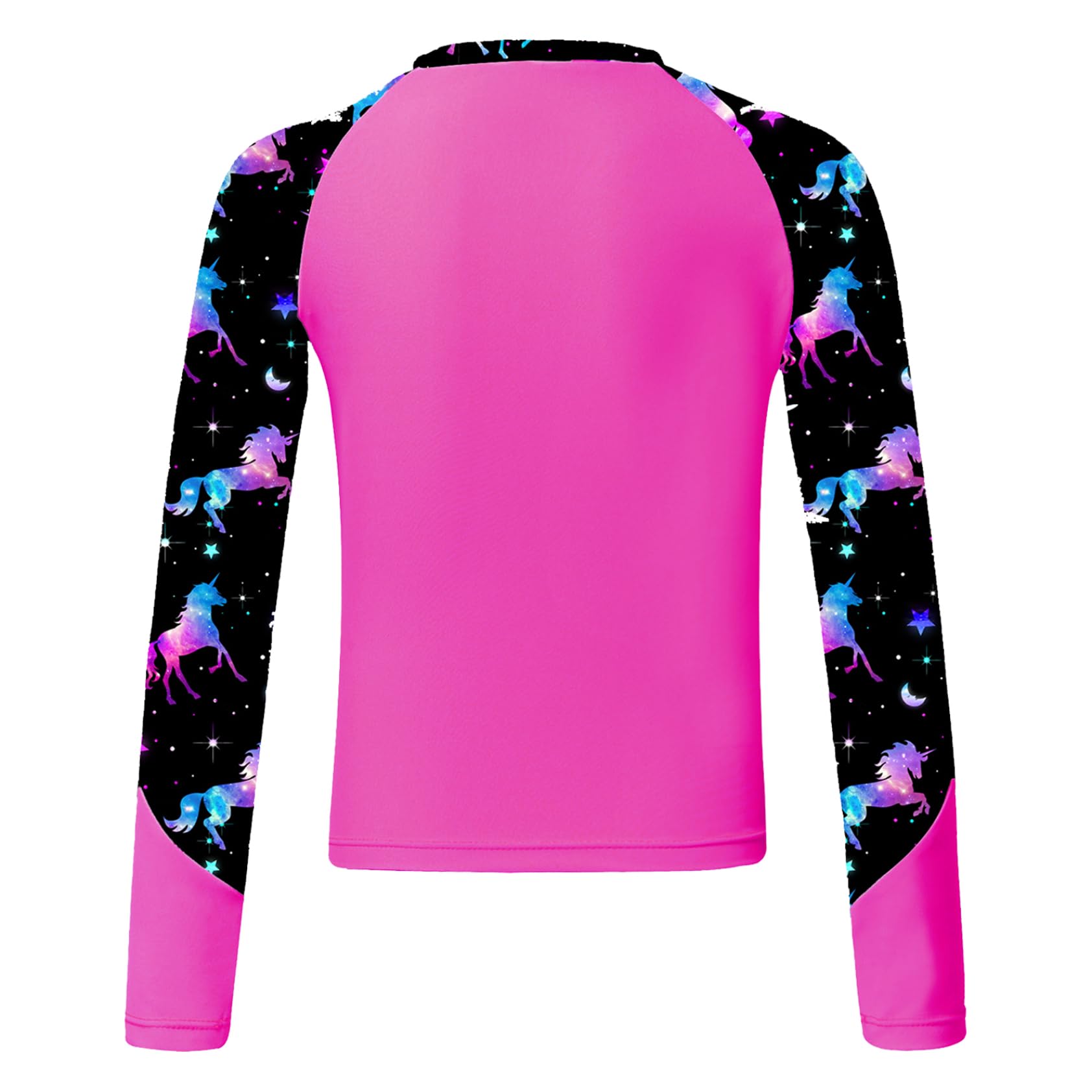 Dziecięca dziewczęca koszulka kąpielowa anty UV top do pływania ochrona z długim rękawem Rashguard 5-16 lat