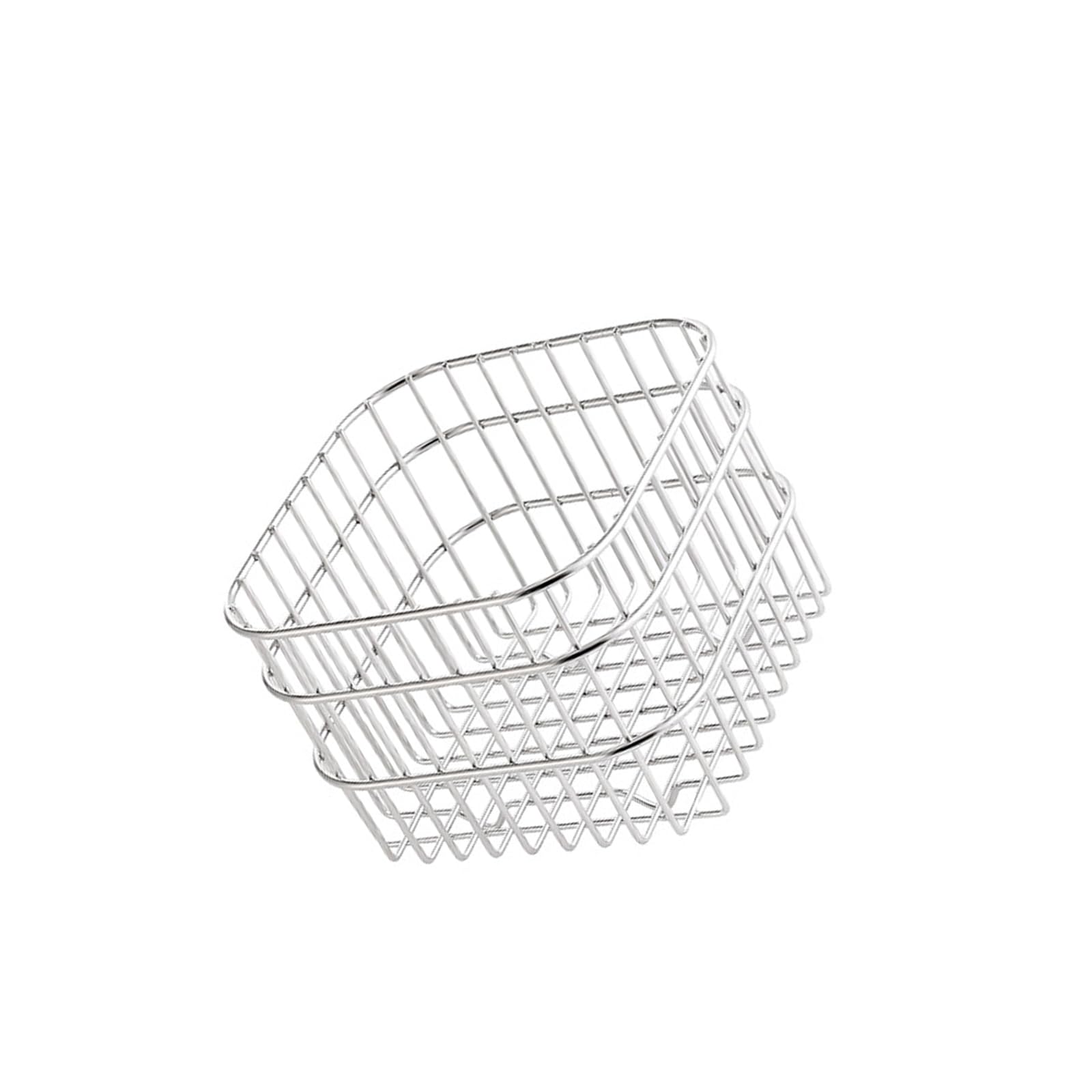 Kalttoy Stainless Steels Kitchen Drain Basket Vegetable Holder Bread Countertop Container Large Opening Storage Bin Organizers Vegetable Holder Bread Countertop Container