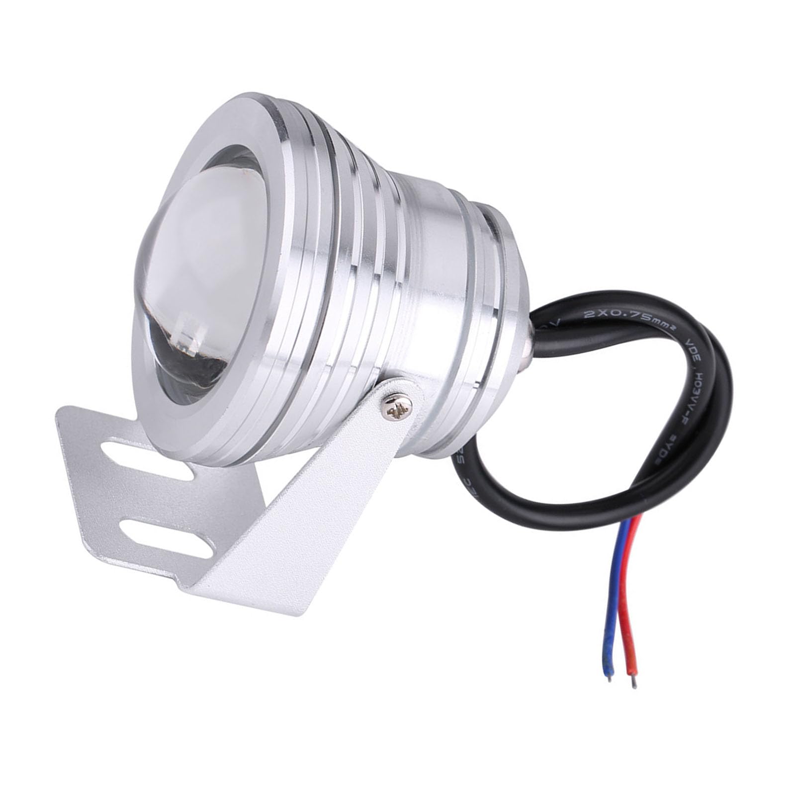 Cocoarm 10W 12V Marine Lampe Bootslampe Yachtlampe RGB LED Scheinwerfer Regenfest IP65 mit Fernbedienung für Aquarium Brunnen Teich (Silberne Muschel)