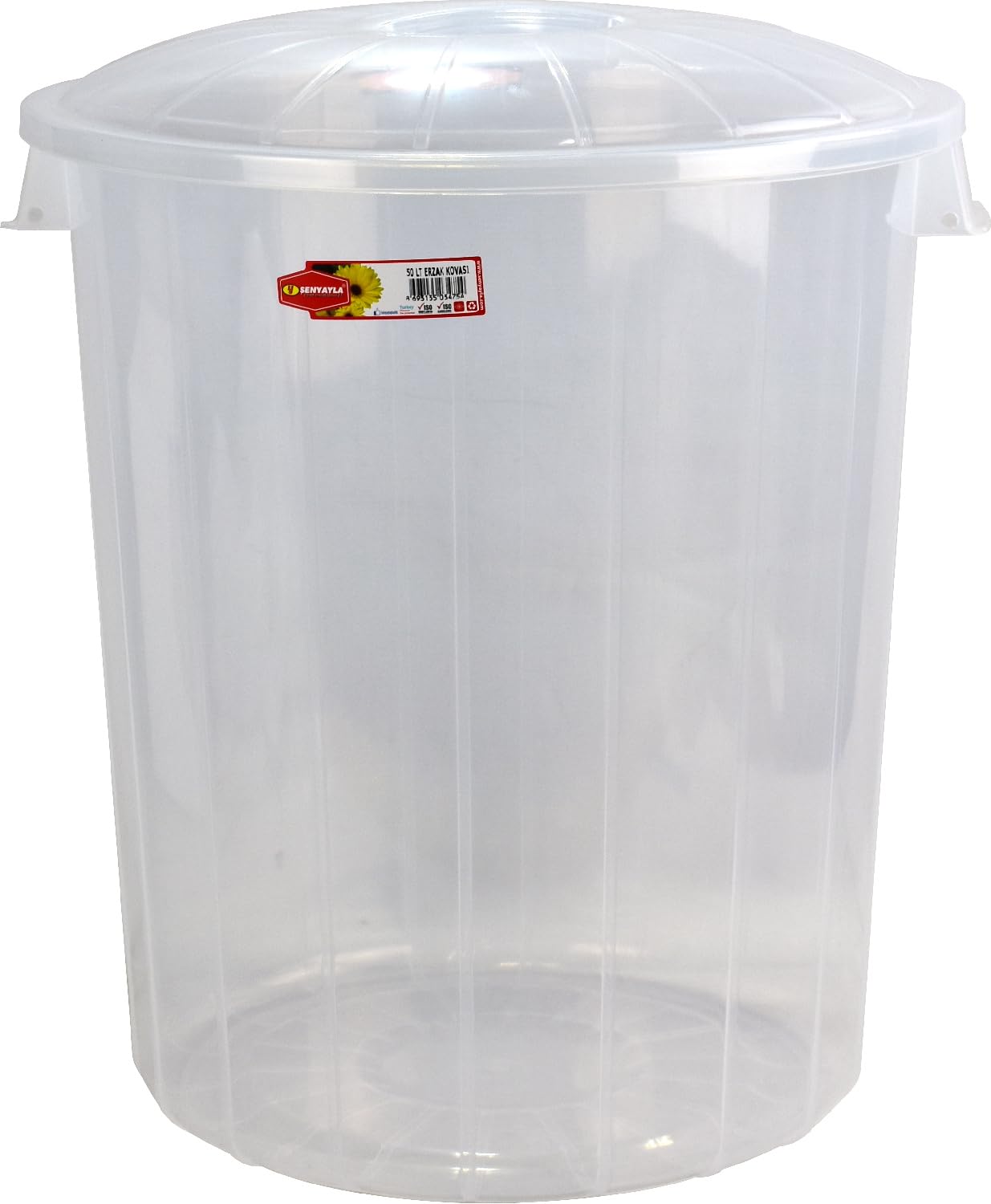 Catergold Transparent Storage Lock Bin 50L Plastic Bin Kitchen Food Storage Basket With Lid Bpa Free (1)