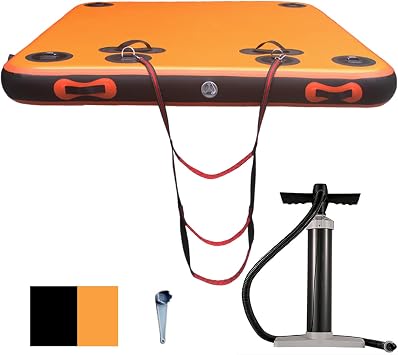 Inflatable Floating Platform,Inflatable Floating Dock,Multi-Scene Water Floating Platform,Suitable for Rivers, Lakes, seasides, Swimming Pools;