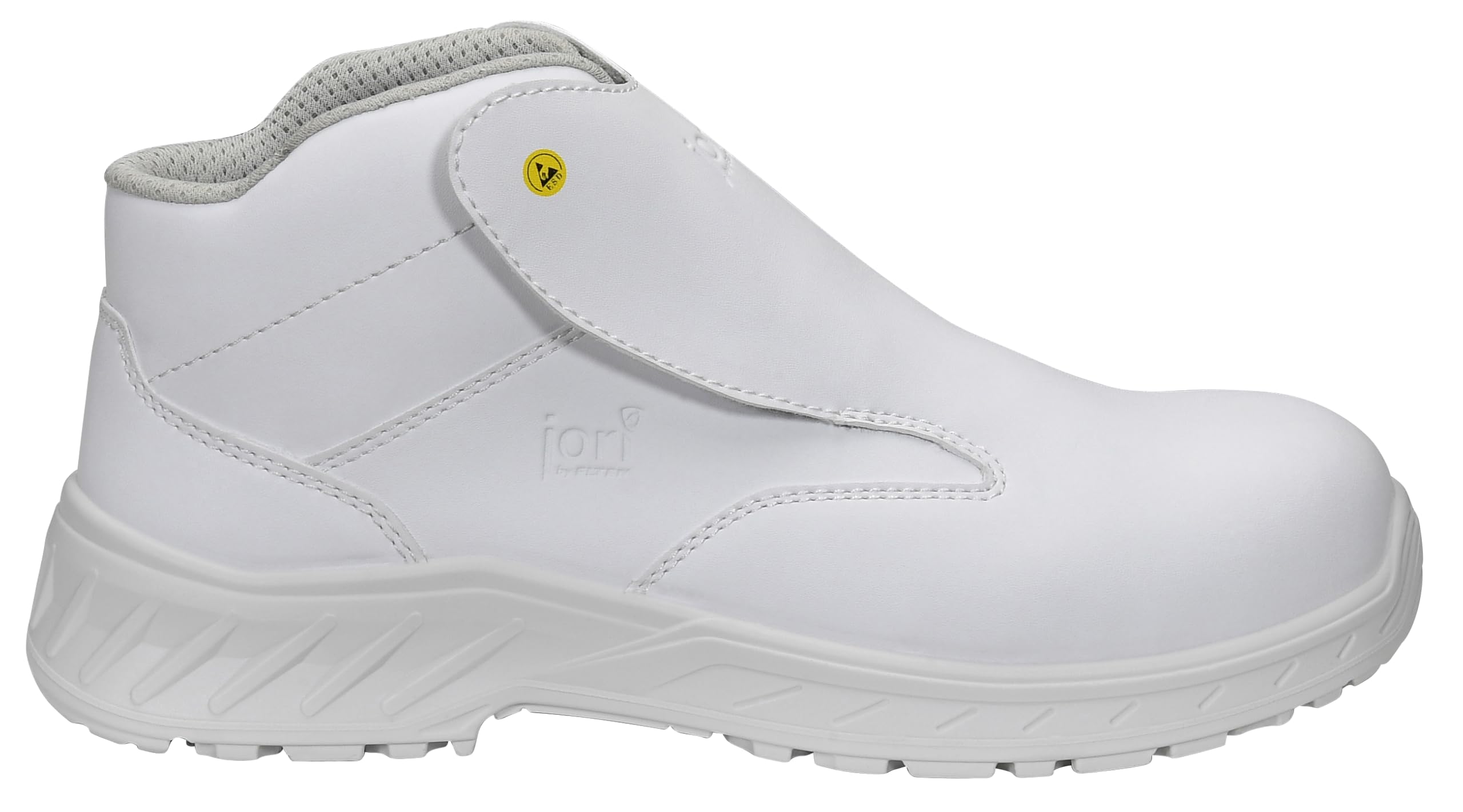 ELTEN jo_CLEAN Slipper white Mid ESD S3S | Sicherheitsschuhe für Damen & Herren, Kunststoffkappe, leicht, atmungsaktiv