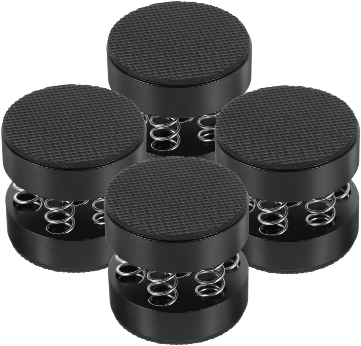 4Pcs Speaker Spring Pad for Smart Speakers, Black Aluminum Alloy