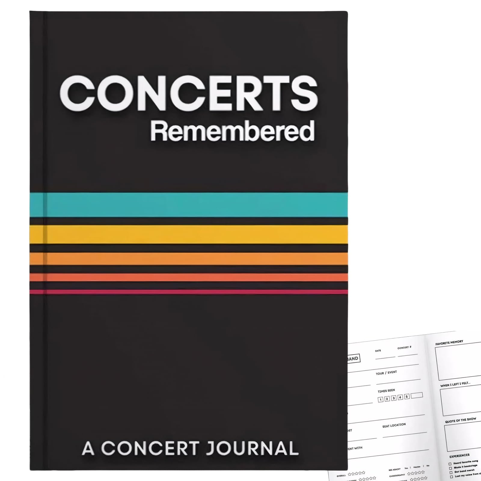 Belligern Concert Diary,Concert Journal,Concerts Remembered Record Book Concert Memories Book Concerts Remembered Record Book Available for Reservations at Your Favorite Live Music Events