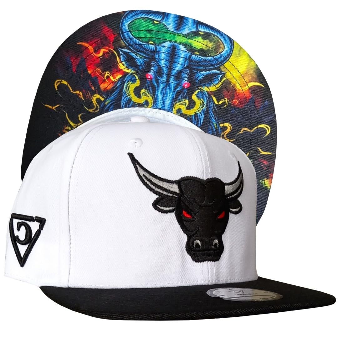 [99+ Variations] Special Series Snapback Cap - One Size Unisex Men, D-331 - Bull, One size