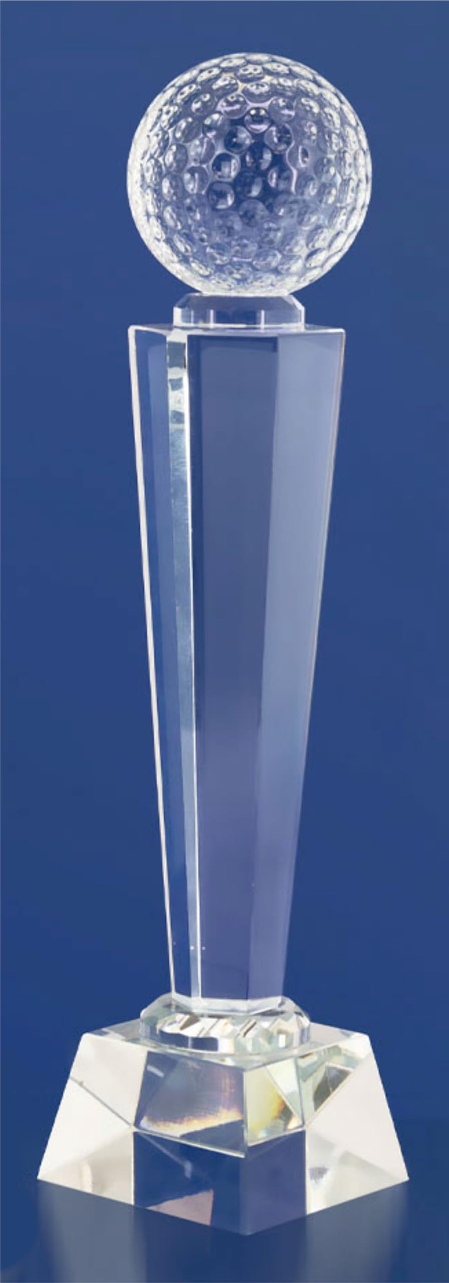 Trofeo de Golf de Cristal Grabado, Premio de 27cm de altura