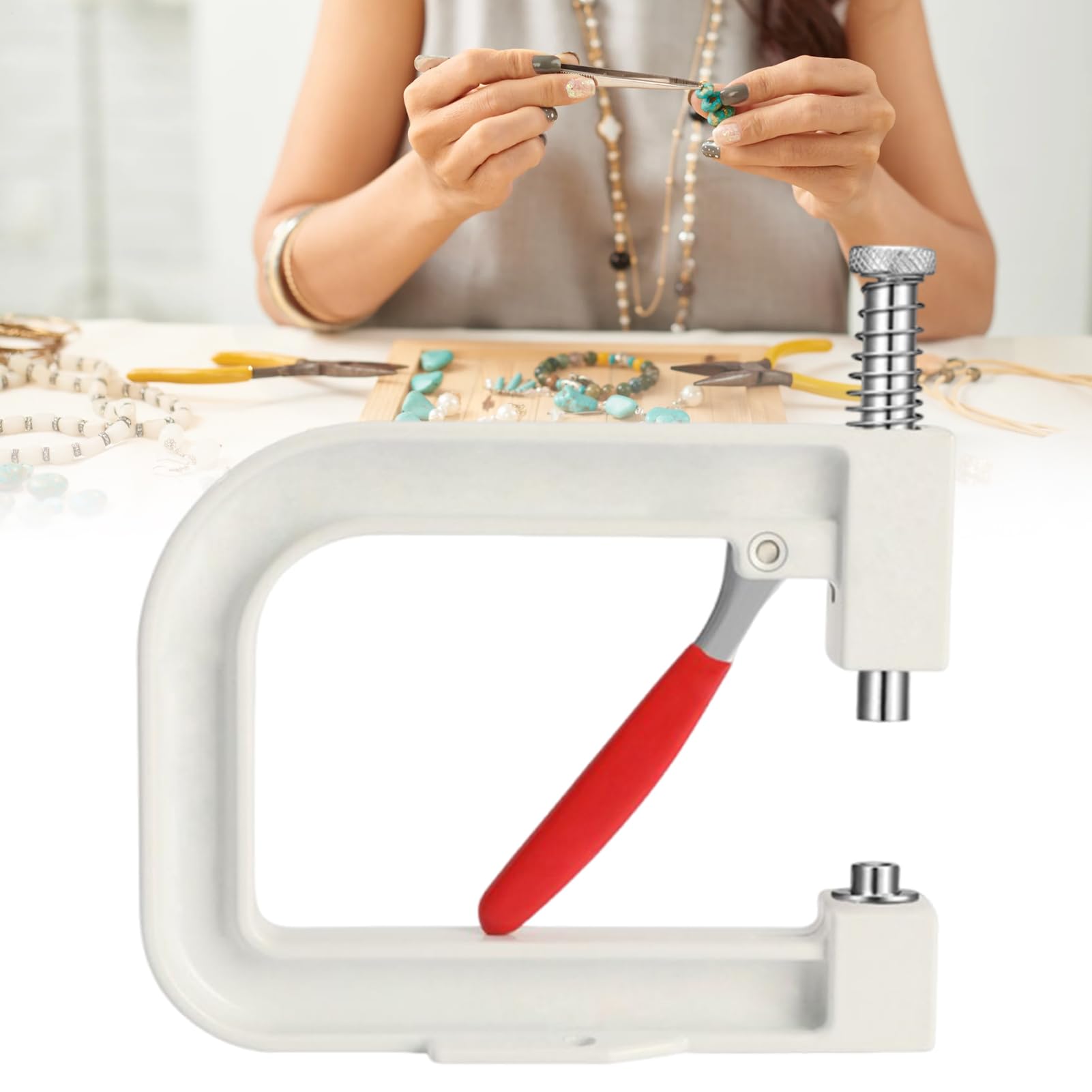Manuelle Perlenpresse, Set mit Nieten für Perlen