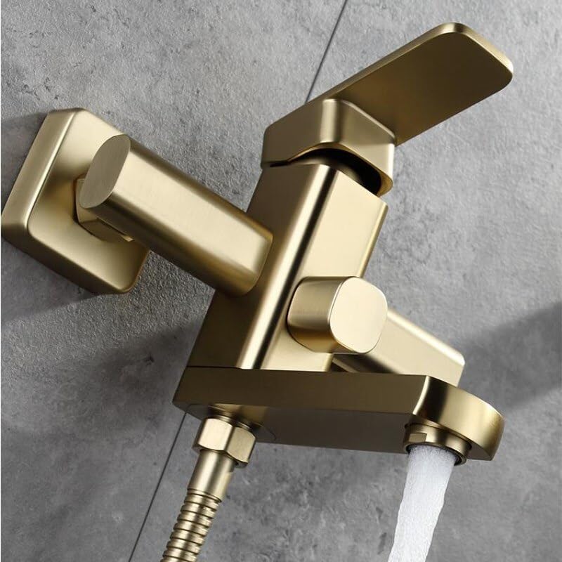 Costume mitigeur d'eau en laiton avec pomme de douche cuivre anti-calcaire - 2