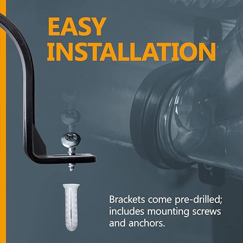 Miniatura 3 de POWERTEC 70343-P2 Perchas para manguera y tubería de recolección de polvo de 4 pulgadas, paquete de 10