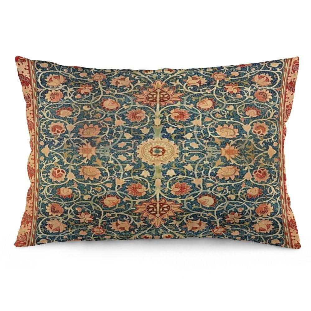 Dripglw Holland Park William Morris Throw Pillow Covers 12x20 Inch Aesthetic Pillow Velvet Decorative Pillowcase Home Decor Living Room Cushion Case