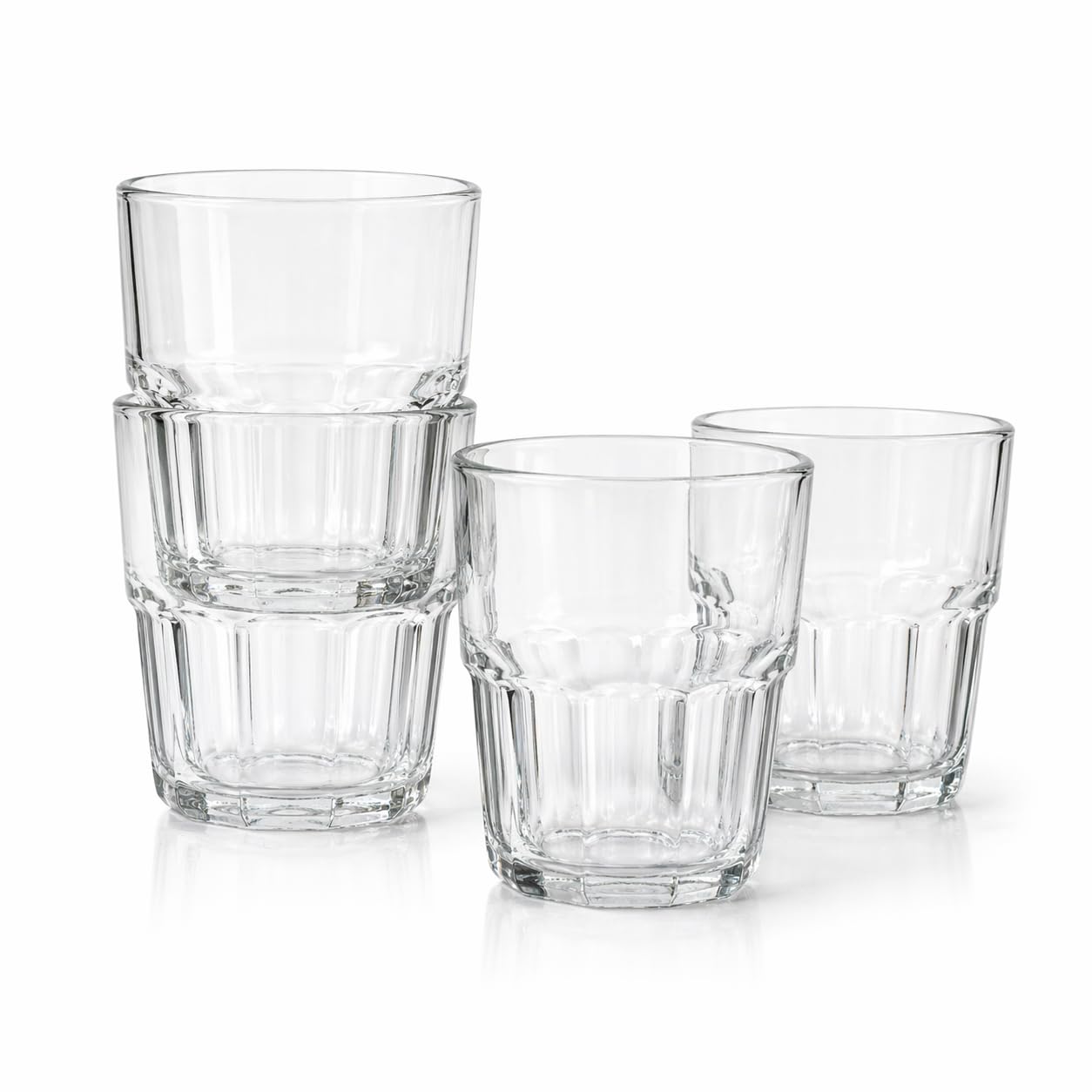 Vino da Tavola Weinglas ohne Stiel und stapelbar, 4-teiliges Set