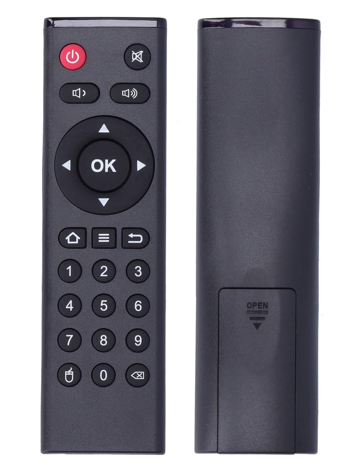 Telecomando Universale Per Tanix TV Box - Compatibile Con Tx3/Tx5/Tx6/Tx8 - Portata 10m - Pulsanti Grandi E Antiscivolo - Nero