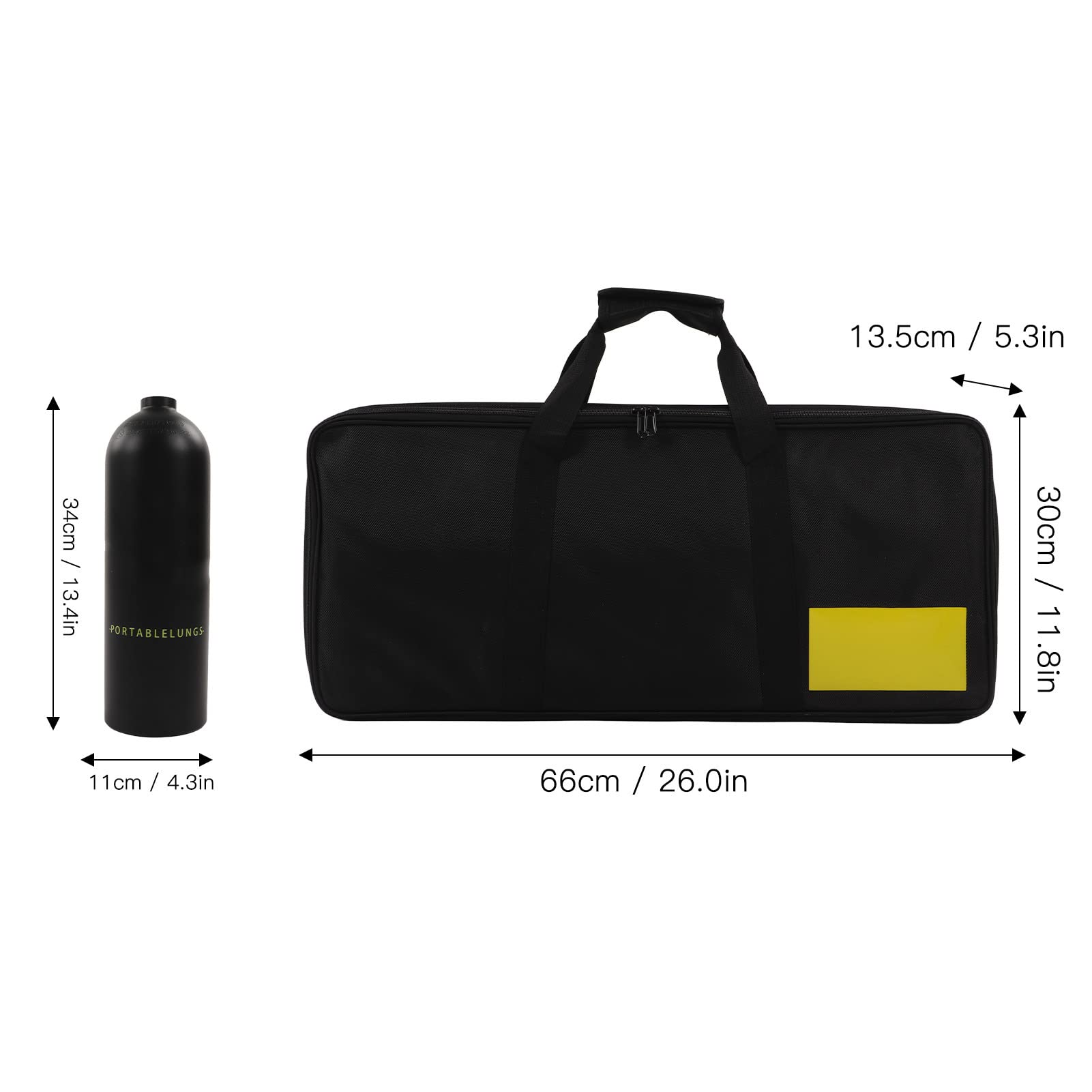 Kit de Tanque de Buceo 2L X5000Plus, Dispositivo de Respiración Subacuática, Juego de Correa de Hombro Doble para Buceo, Kit de Tanque de Buceo Portátil(Paquete D: Botella Negra Black Head 2L)