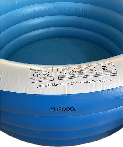 Miniatura 8 de Piscina inflable con asiento, piscina inflable de cuatro niveles de 72 x 27 pulgadas con asas para sostener bebidas, parque acuático familiar de