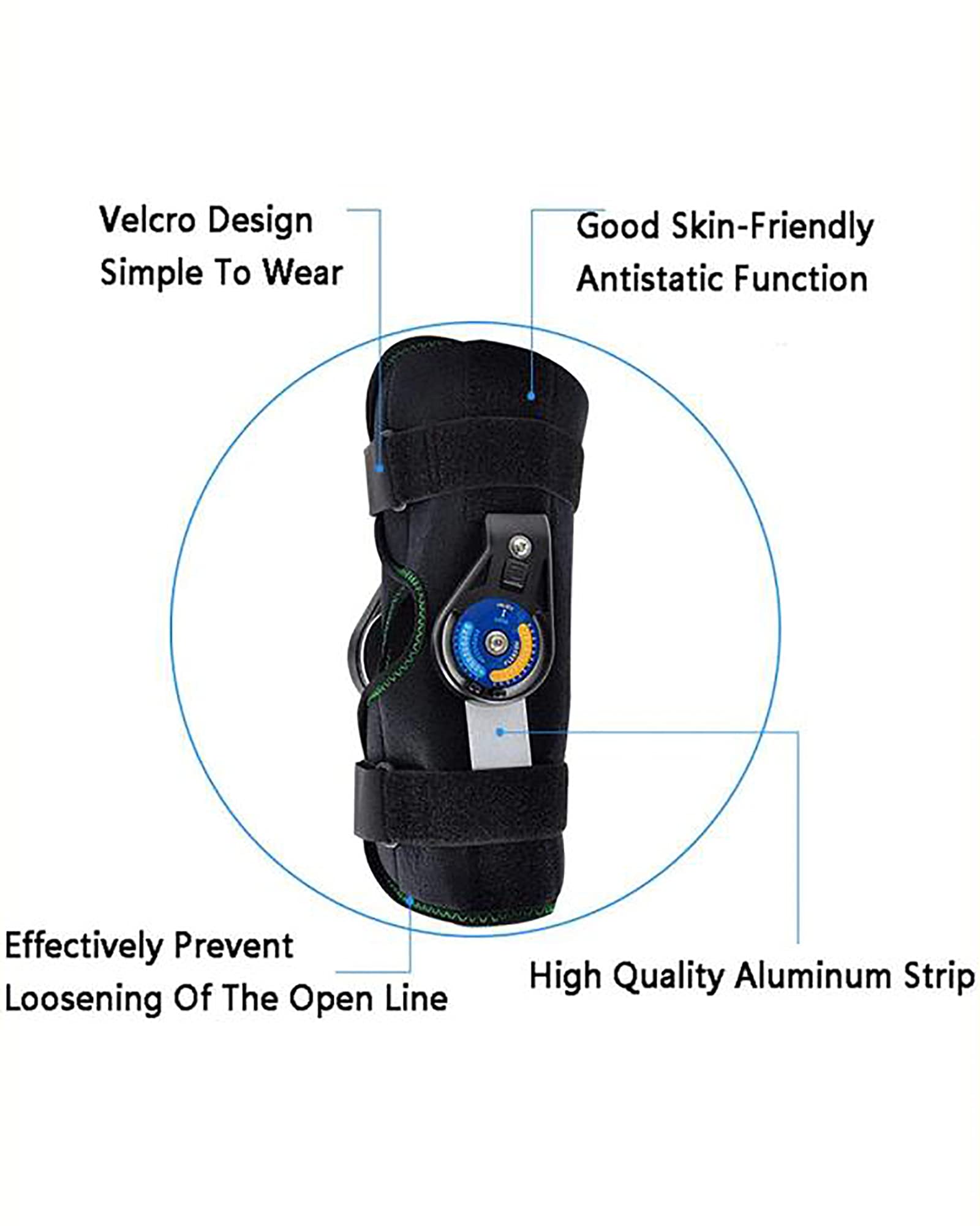 Ortesis De Rodilla Ajustable para Fractura De Ligamento Y Menisco, Soporte De Fijación De Articulación De Rodilla, Rodilleras De Rehabilitación, Estabilizador De Pierna P,