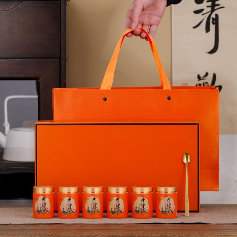 Luftdichter Teebehälter Keramik-Teedosen in großen Mengen, 4/6 Dosen-Set, kleine Teedosen, leere Dosen, Teeverpackungsdosen, Haushalts- und Küchen-Lebensmittel-Aufbewahrungsdosen(Six small cans)