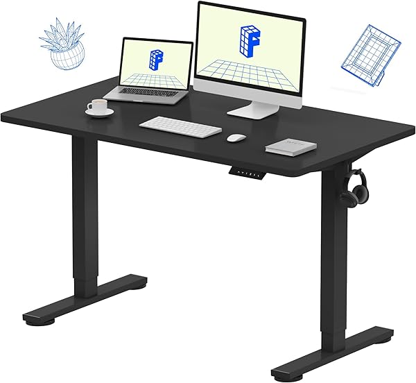 FLEXISPOT EN1 Electric Standing Desk - Best 48 inch Adjustable Height Sit Stand Desk