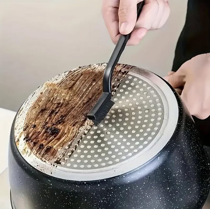 AEE® 6'lı Mini Tel Fırça Seti Aspiratör Musluk Duşakabin Lavabo Fırın Ocak Mutfak Derz Banyo Tuvalet Pas Yağ Temizlik Bulaşık Fırçası 3 Çeşit Pirinç-Çelik-Naylon