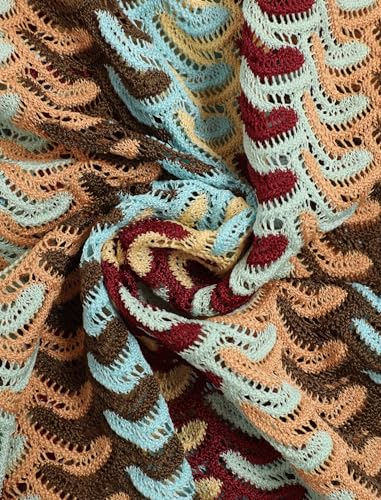 Image of ZAFUL Womens Beach Cover Up Pants Sexy Crochet Drawstring Elastic Boho Swimsuit Cover Up Long Pants Beach Wear